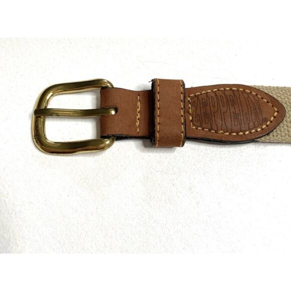 Zeppelin Embroidered Swordfish Belt in Size 46 With Brass Buckle-Preloved - Picture 4 of 4